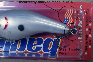 Incorrectly marked Made in the USA