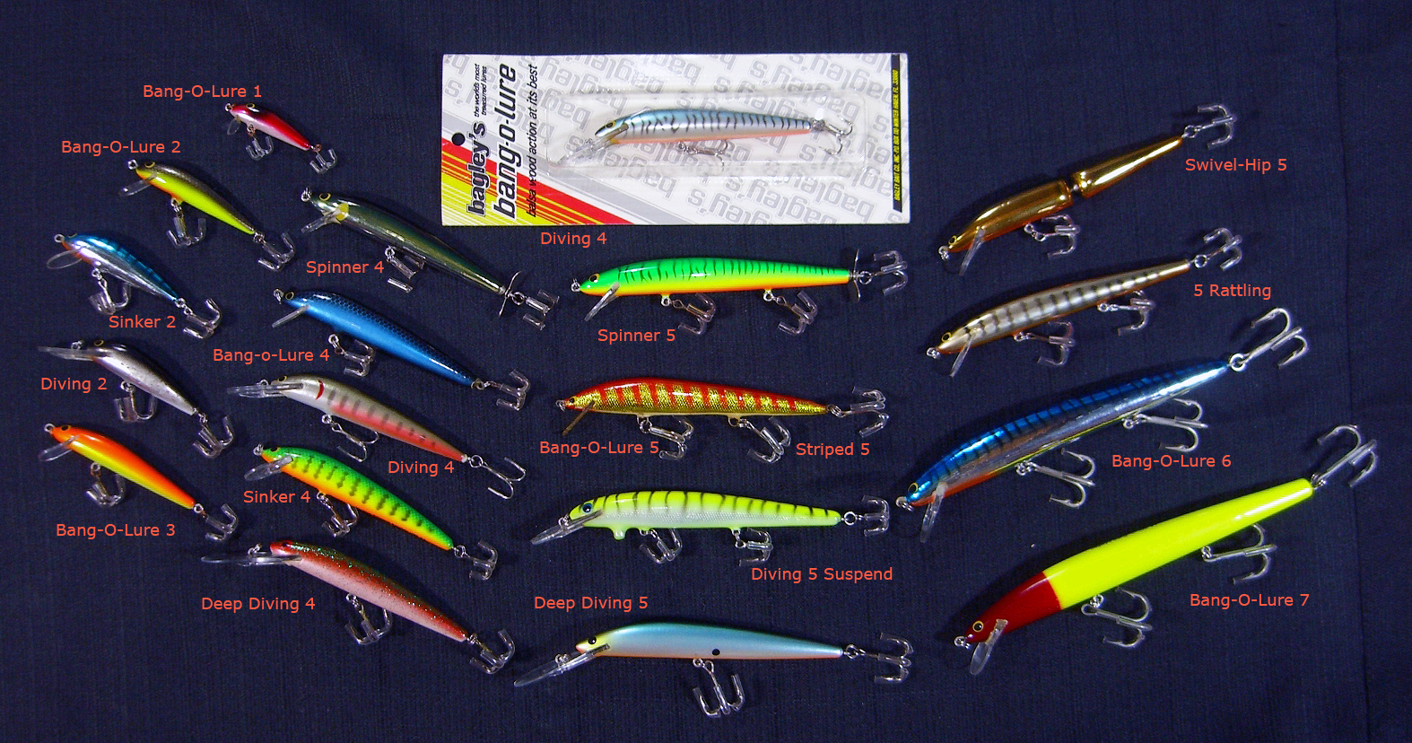 Buy Bagley Bang O Lure #5 Spin Tail Black Stripes on Silver Foil