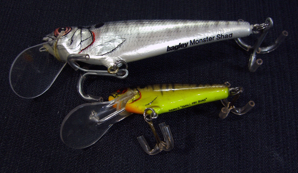 Vintage Bagley DD Small Fry Shad 2 Color 79S Walleye Bass Fishing Lure
